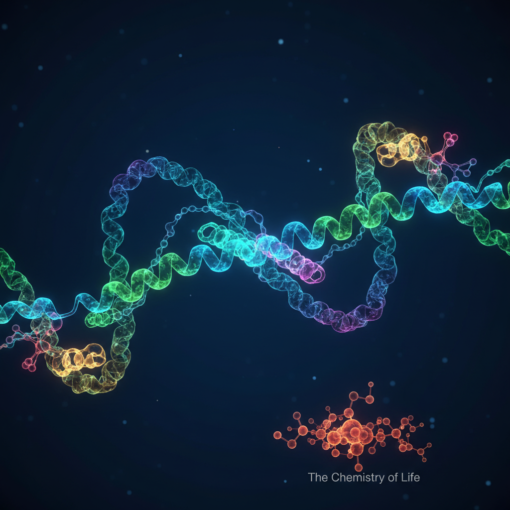 Abstrakte Darstellung von Proteinketten